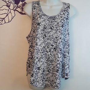 Athleta tank top blue watercolor (0185)